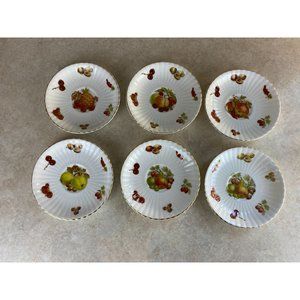 Royal Windsor Fine Bone China Fruit Series Saucer Plates Lot Of 6